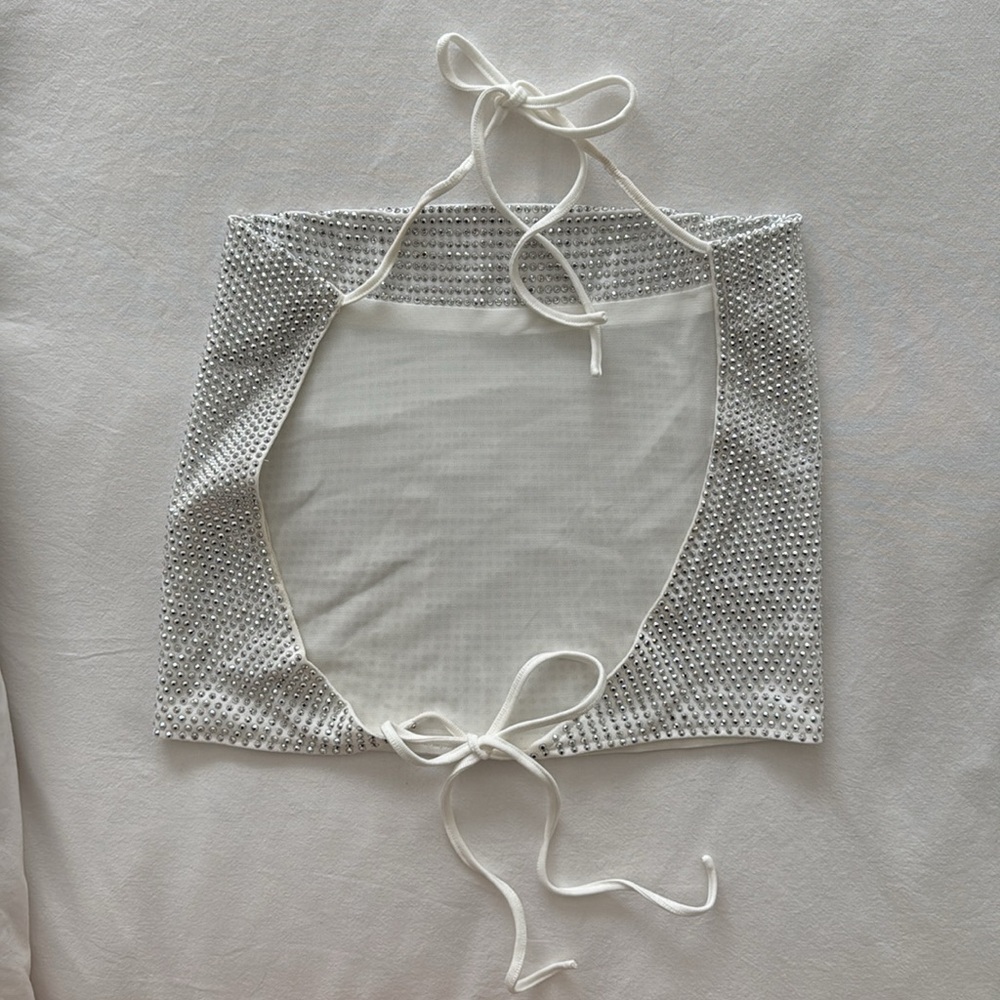 Silver Rhinestone Halter Top - Picture 5 of 5
